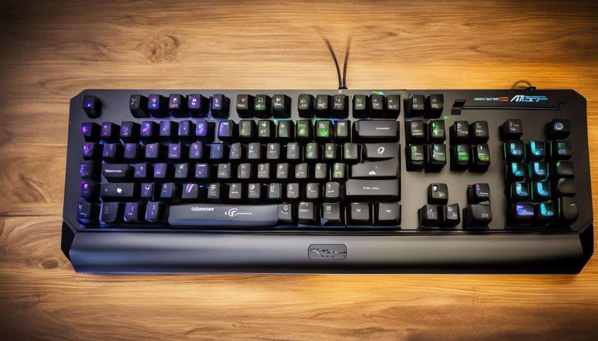 A 15-key gaming keyboard with illuminated keys and a sleek design.