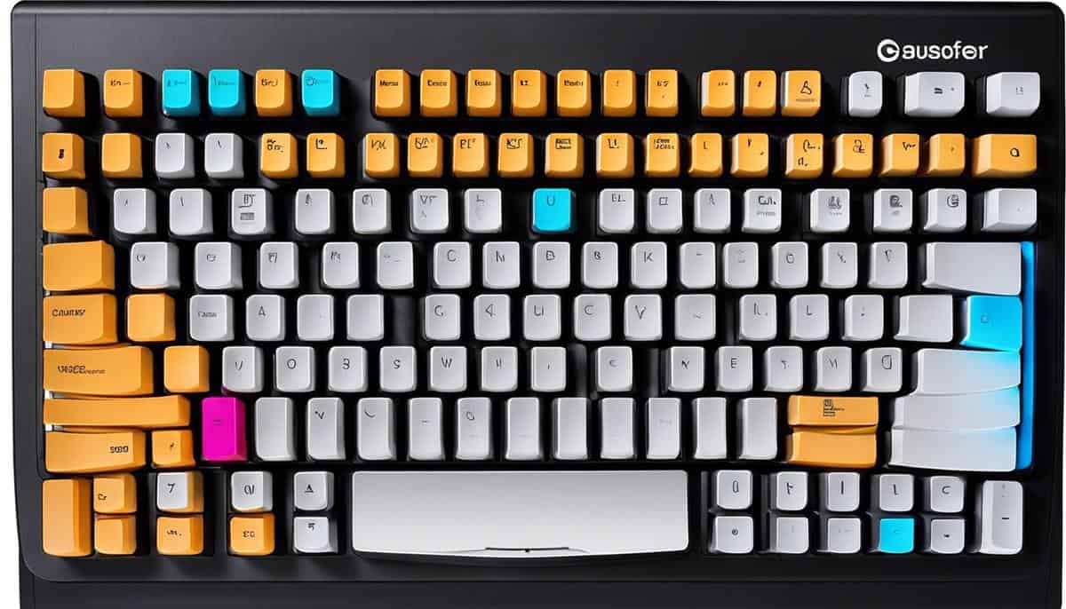 Image of a 15-key keyboard showing how it can improve typing speed and reduce the risk of strain-induced injuries.
