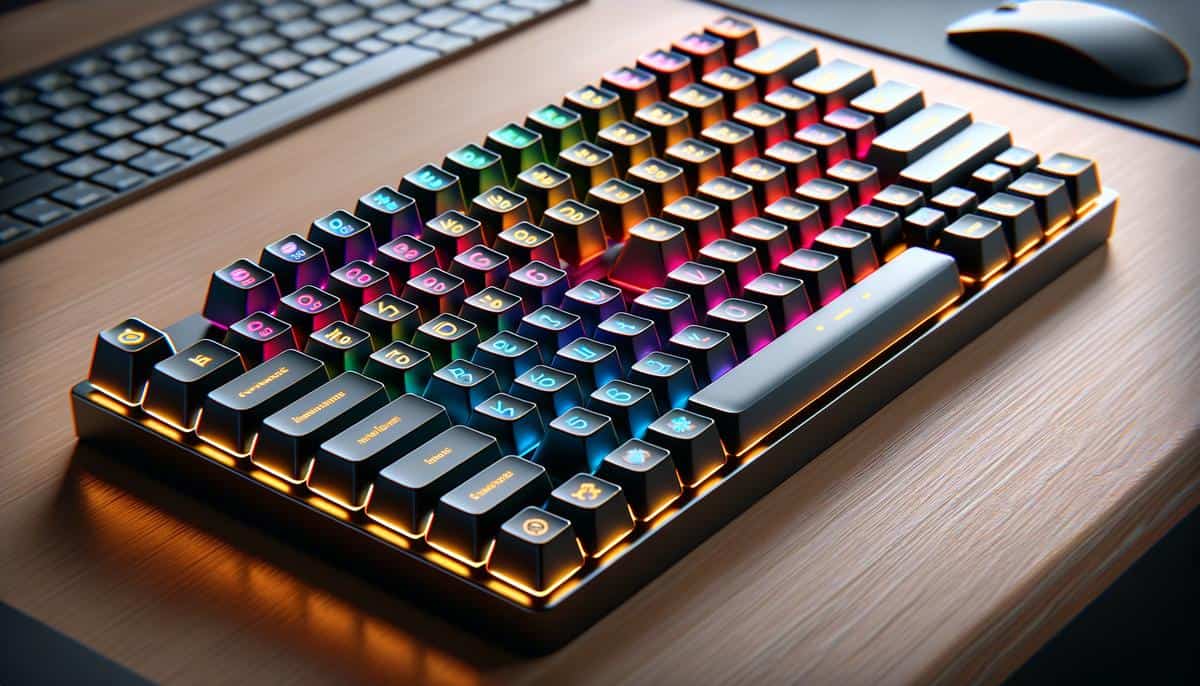 Image of a customizable 15-key keyboard for the text about keyboards