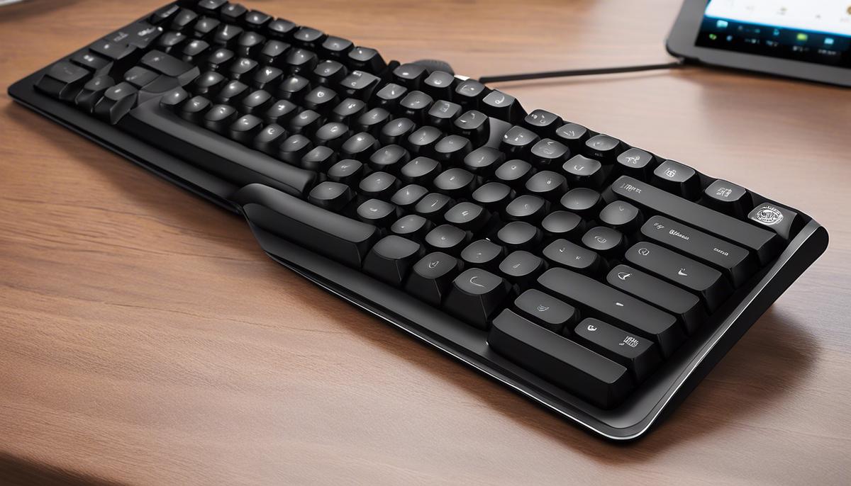 A sleek and compact 15-key wireless keyboard designed with efficiency and durability in mind