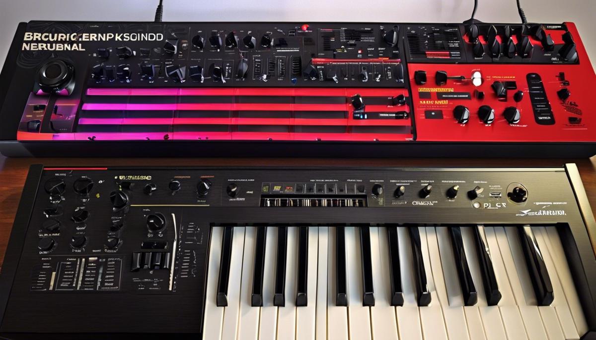 Image of electronic keyboards: the 15-key and 25-key varieties