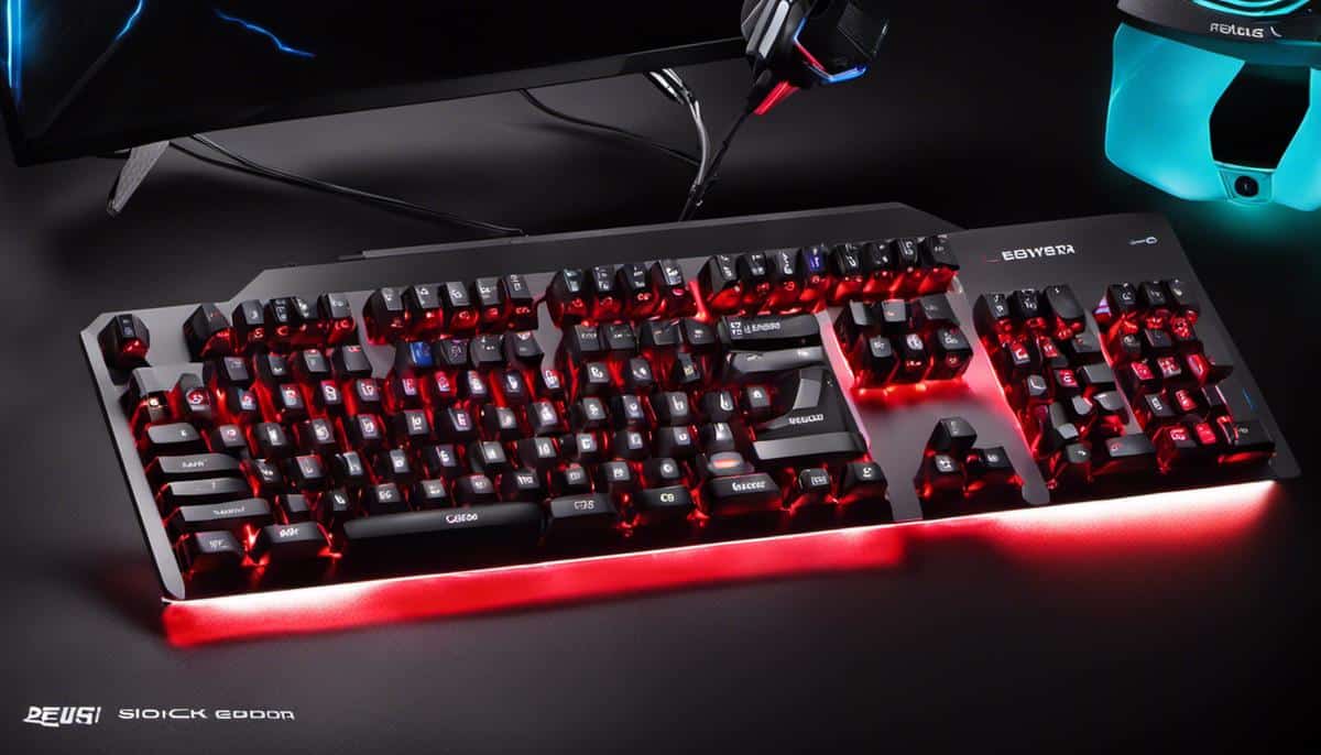 Image of a 15-key gaming keyboard, showing its compact size and led backlighting.