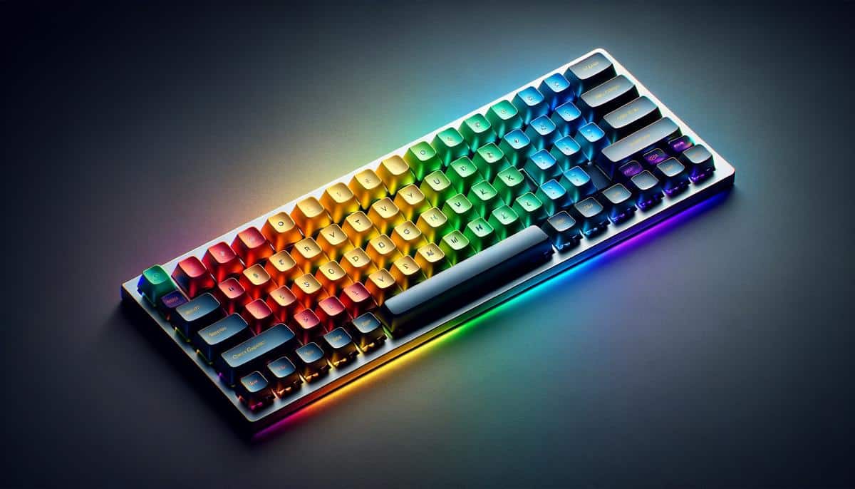Image of a customized 15-key keyboard with various colored keys for different functions