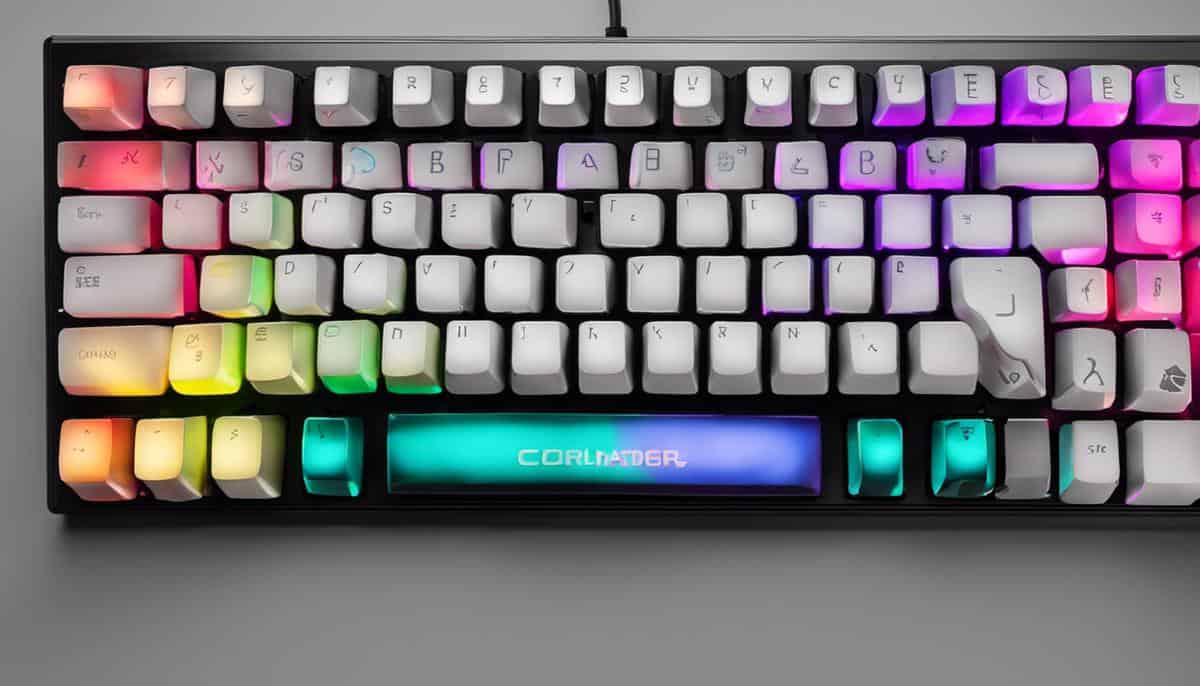 Image of a compact 15-key keyboard with customizable rainbow backlights
