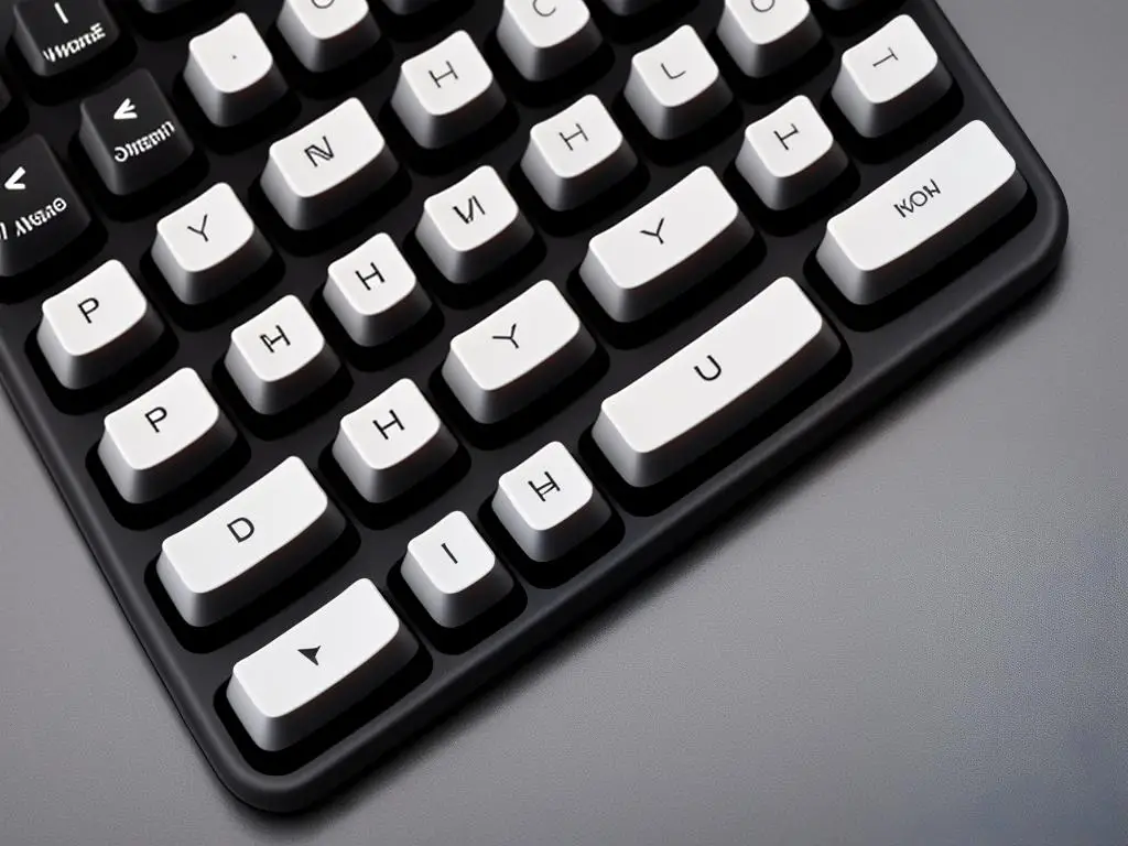 A black leaven keyboard with white keys and led indicators, showcasing its modern design and versatility.